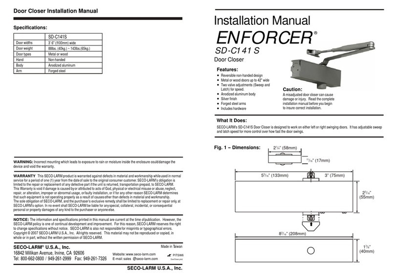 SECO-LARM Enforcer SD-C141S installation manual