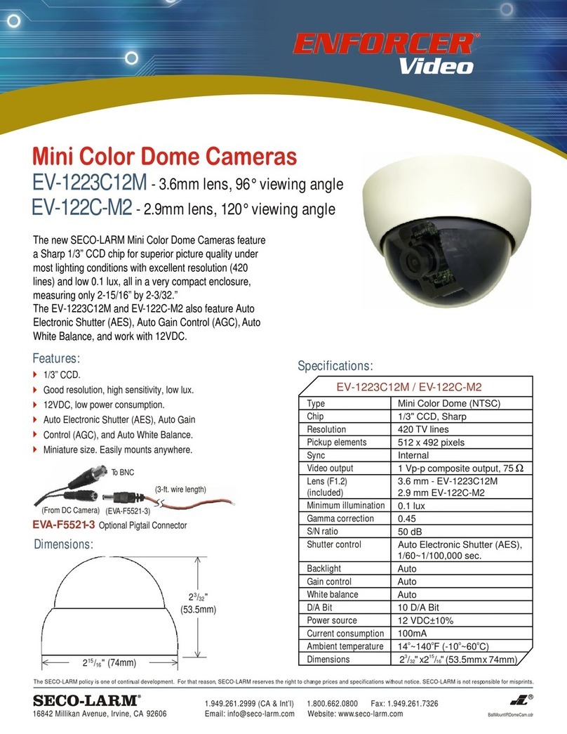 SECO-LARM Enforcer EV-1223C12M User manual