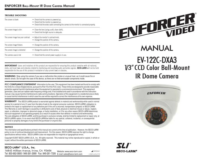 SECO-LARM Enforcer Video EV-122C-DXA3 manual