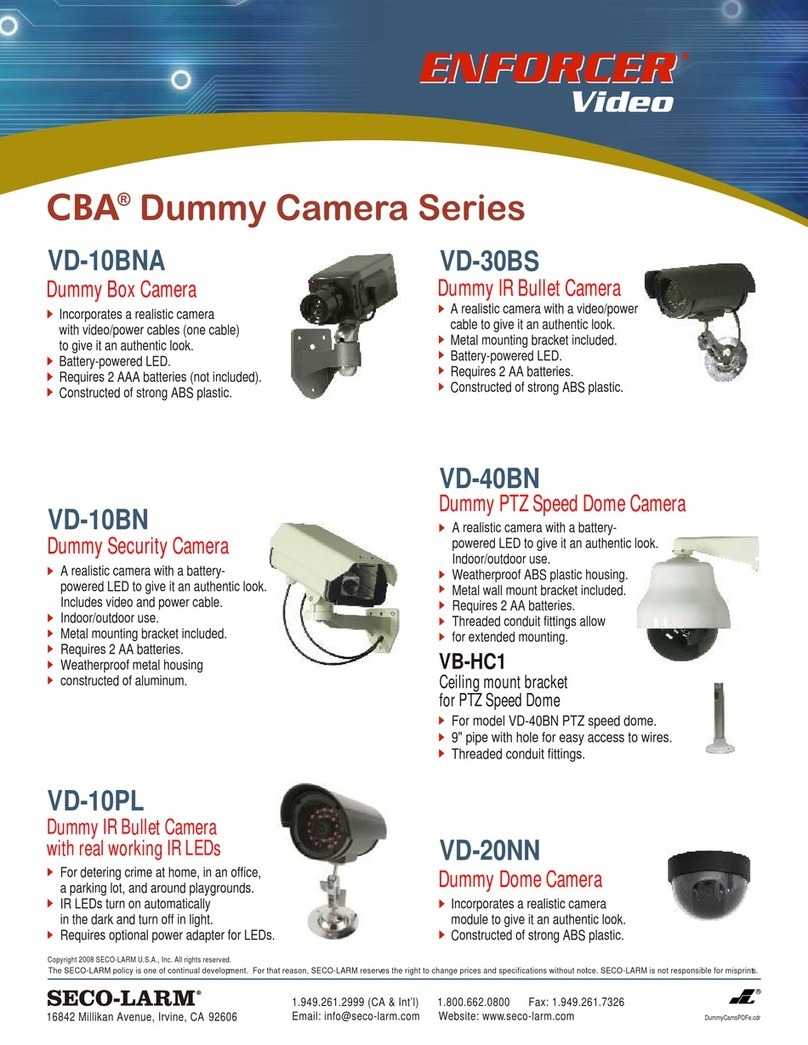 SECO-LARM Dummy Camera VD-10PL User manual