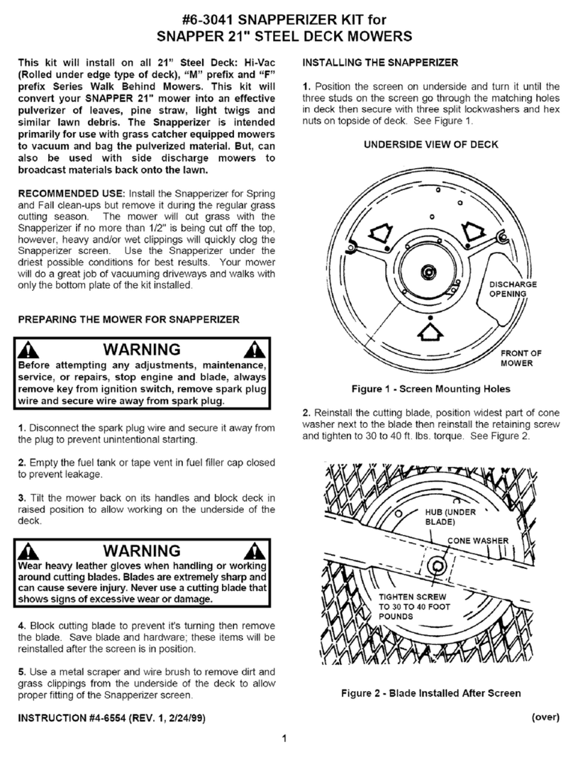Snapper 6-3041 User manual Snapper 6-3041 User manual