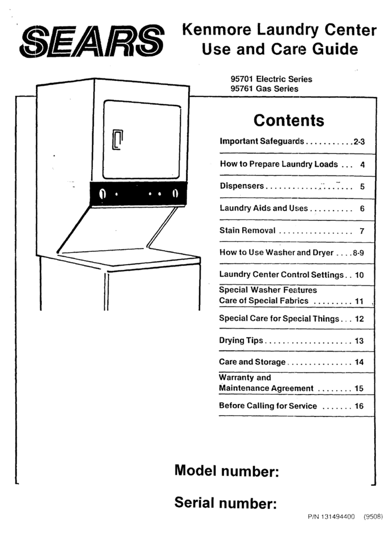 Kenmore Kenmore 95701 Electric Series User manual