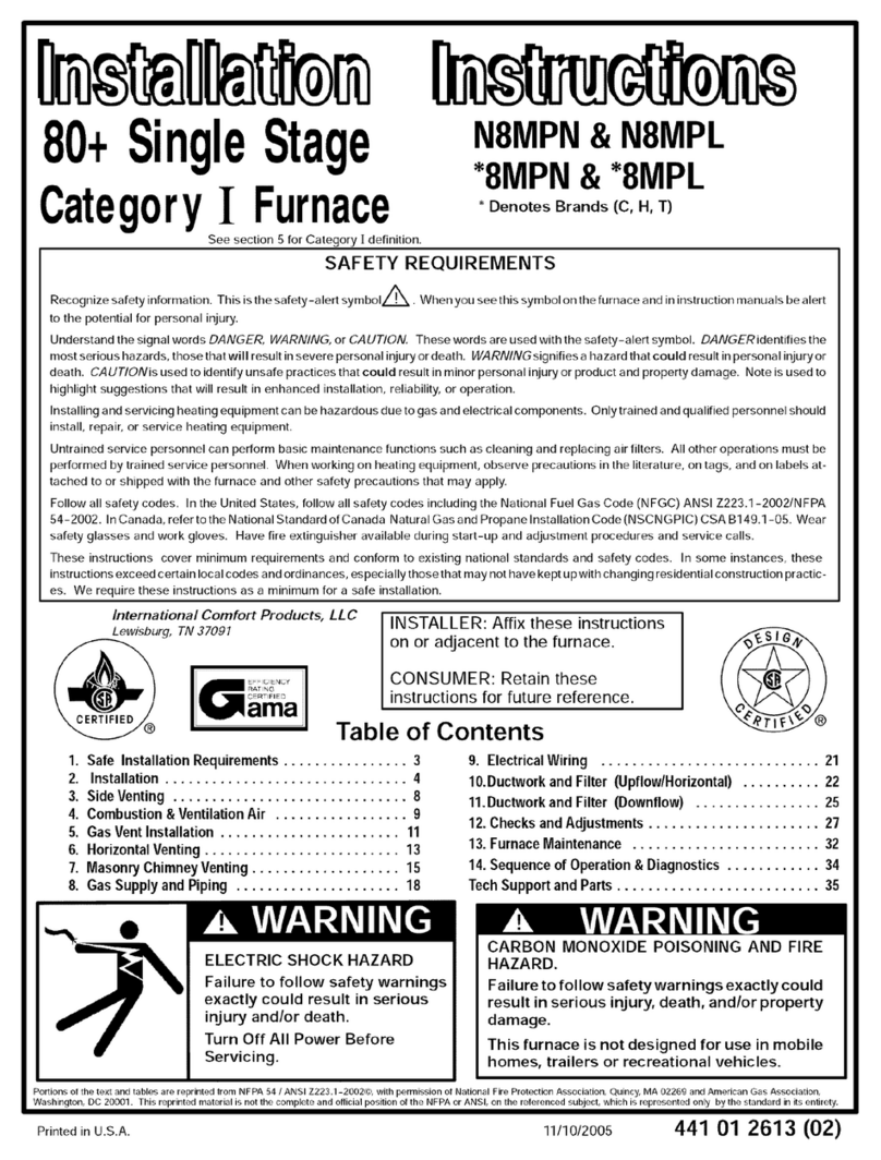 ICP 8MPL075F16B1 installation instructions