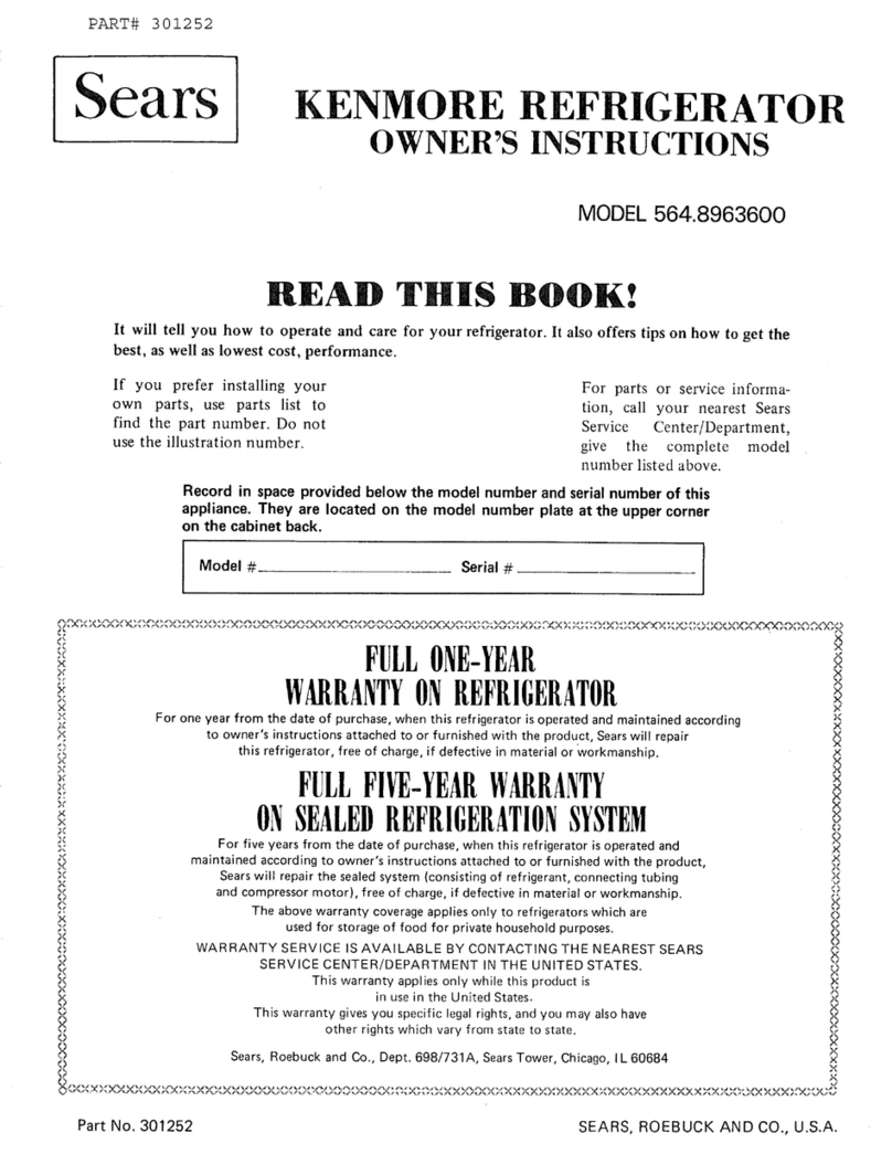 Kenmore 564.89636 Owner's instructions