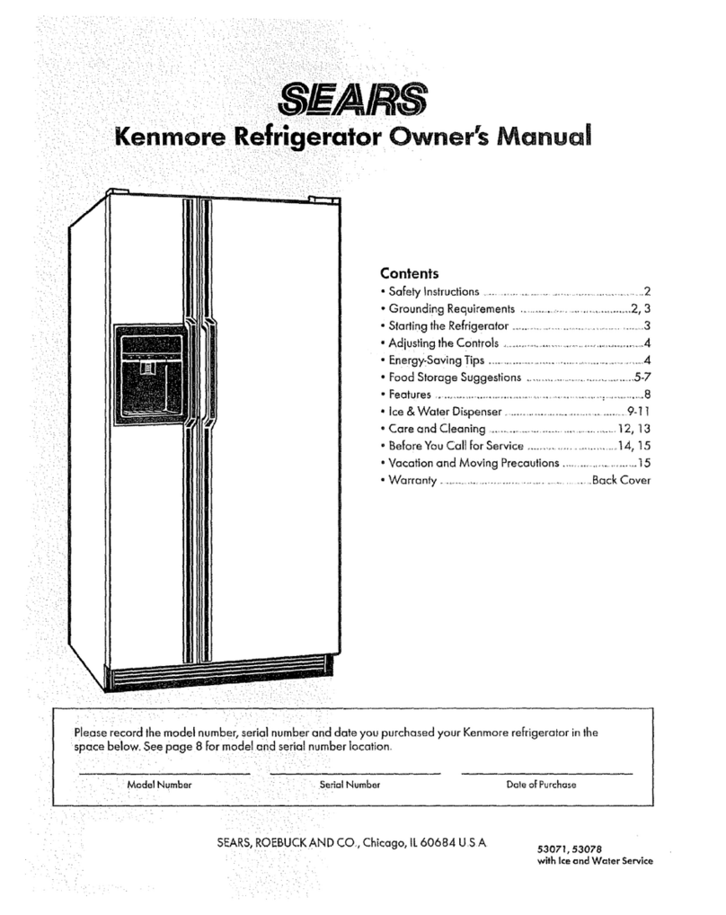 Kenmore 53071 owner's manual