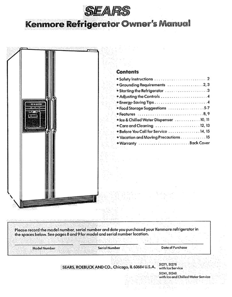 Kenmore 51271 User manual