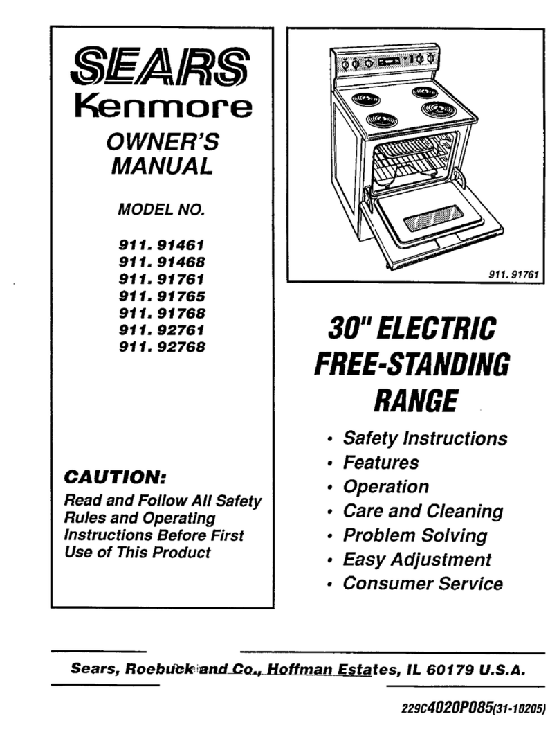 Kenmore 911.91461 User manual