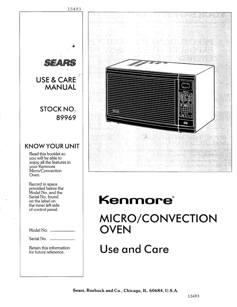 Kenmore Microwave Oven use and care manual