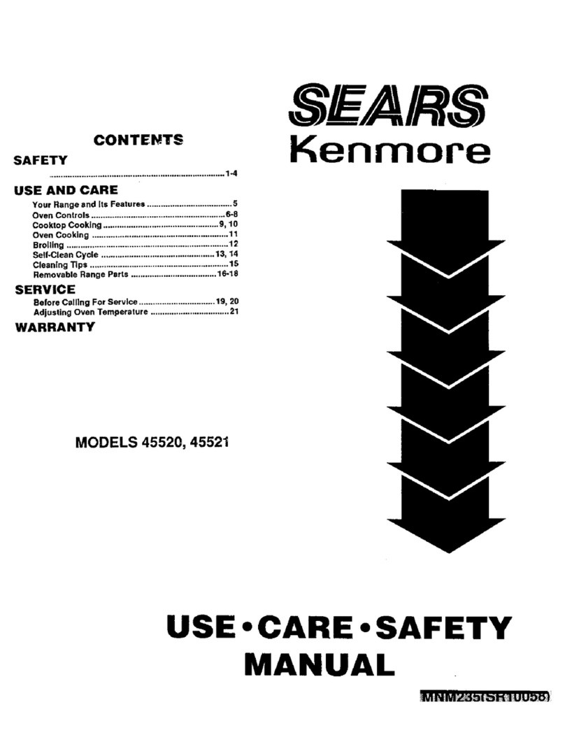 Kenmore 45520 Use, care, safety manual