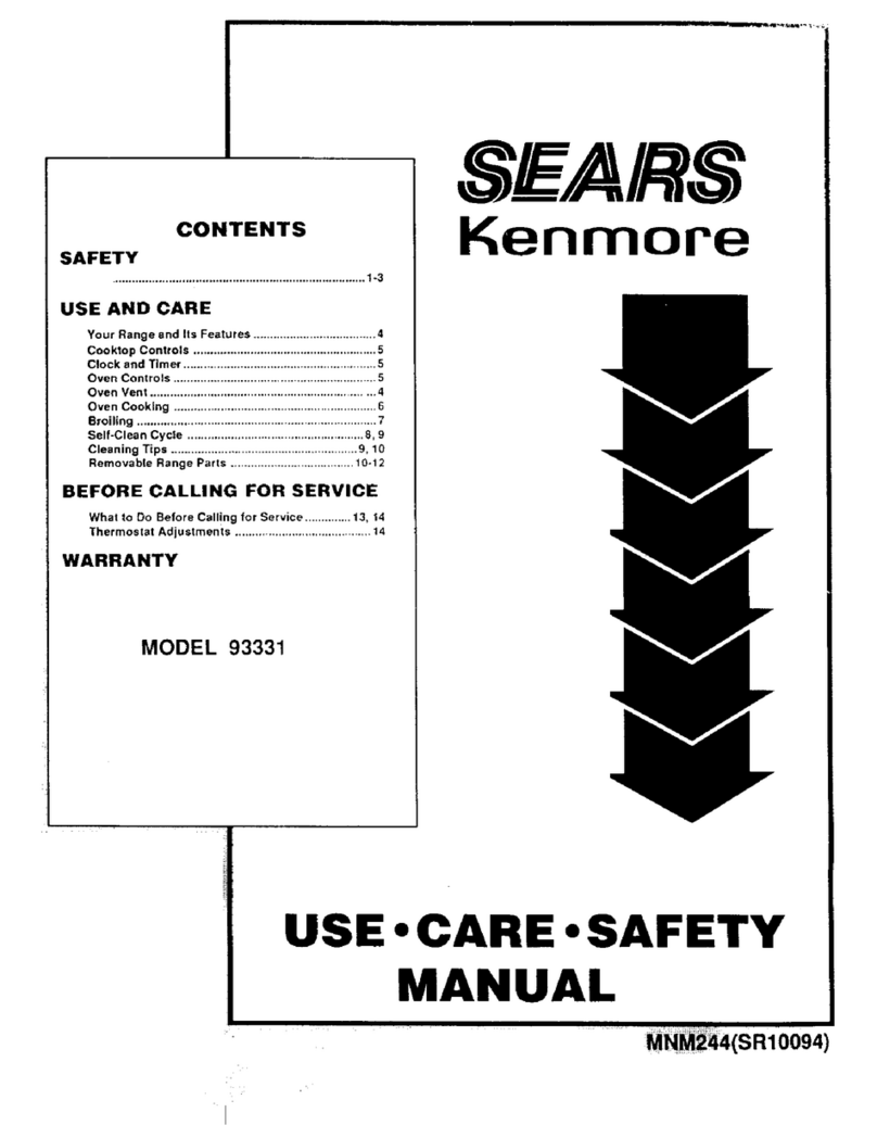 Kenmore 93331 User manual