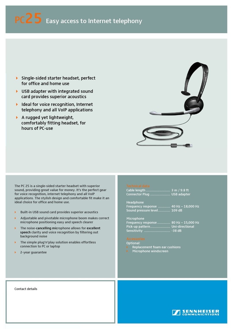 Sennheiser PC 25 Technical data