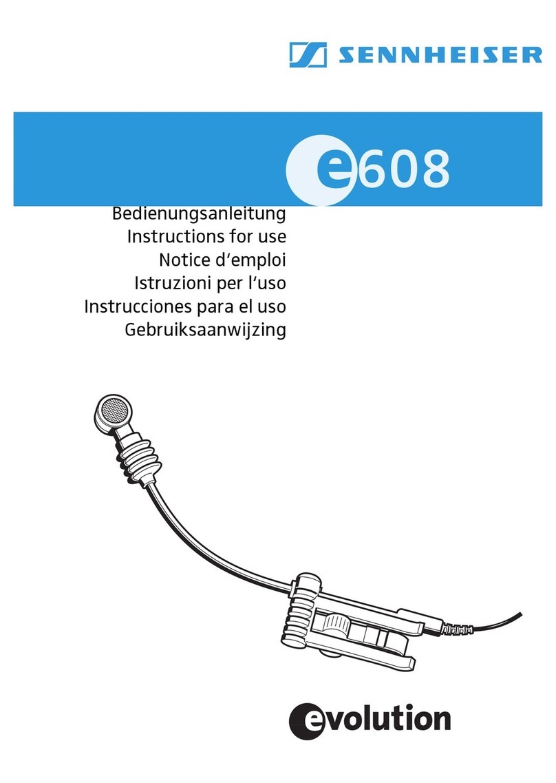 Sennheiser evolution e608 Bedienungsanleitung