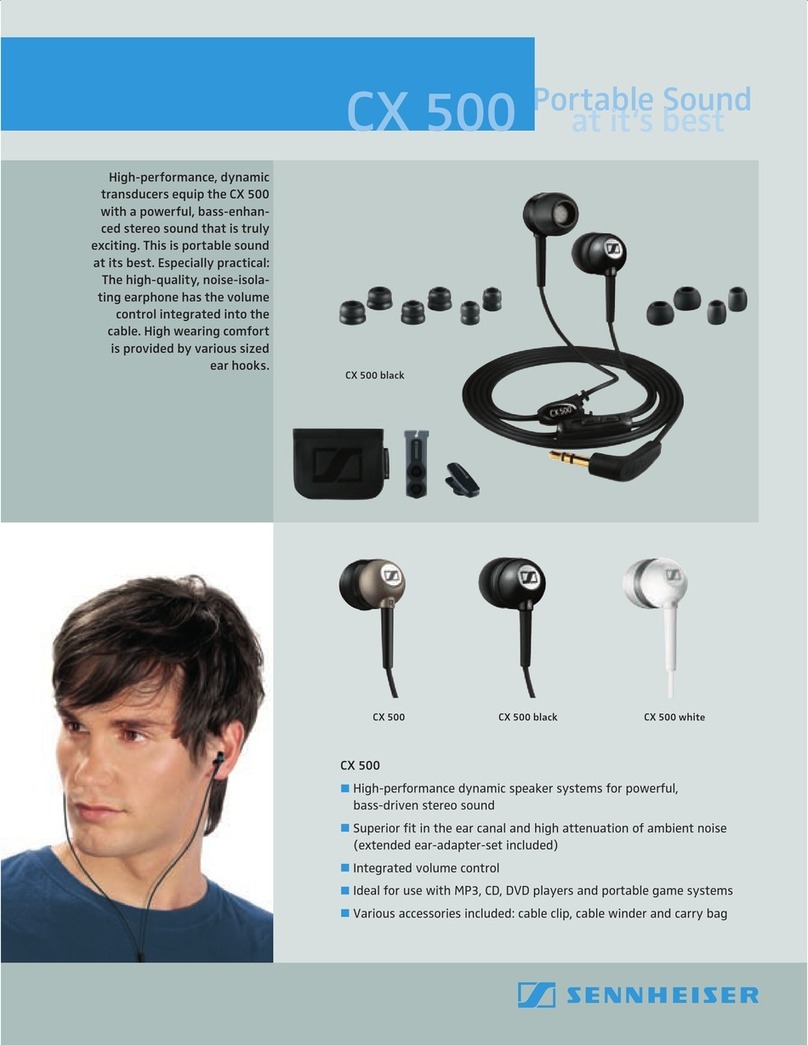 Sennheiser Surround Sound Headphone CX 500 black Specifications
