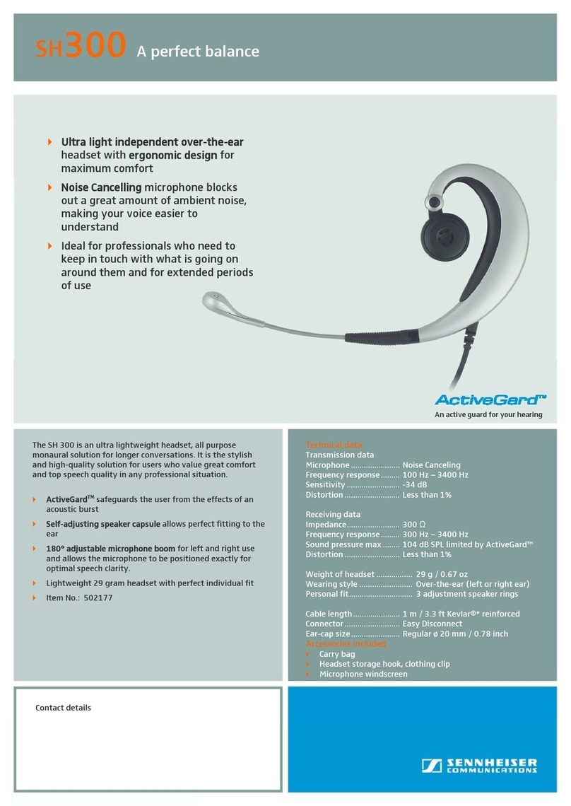 Sennheiser ActiveGard SH 300 Technical data