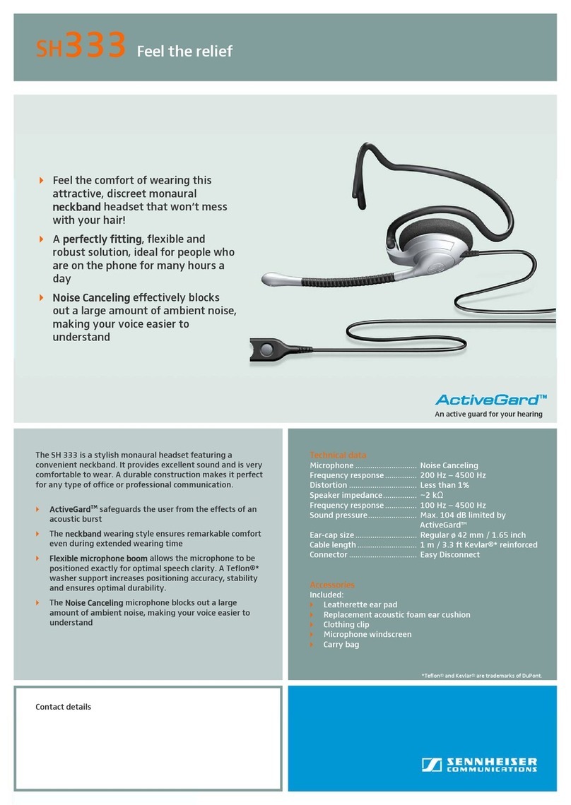 Sennheiser ActiveGard SH 333 Instruction manual