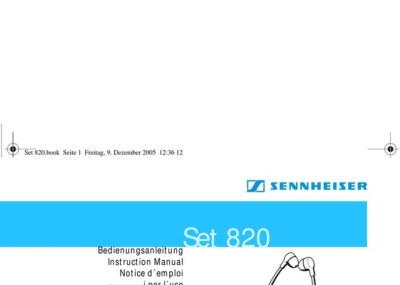 Sennheiser Set SET 820 User manual