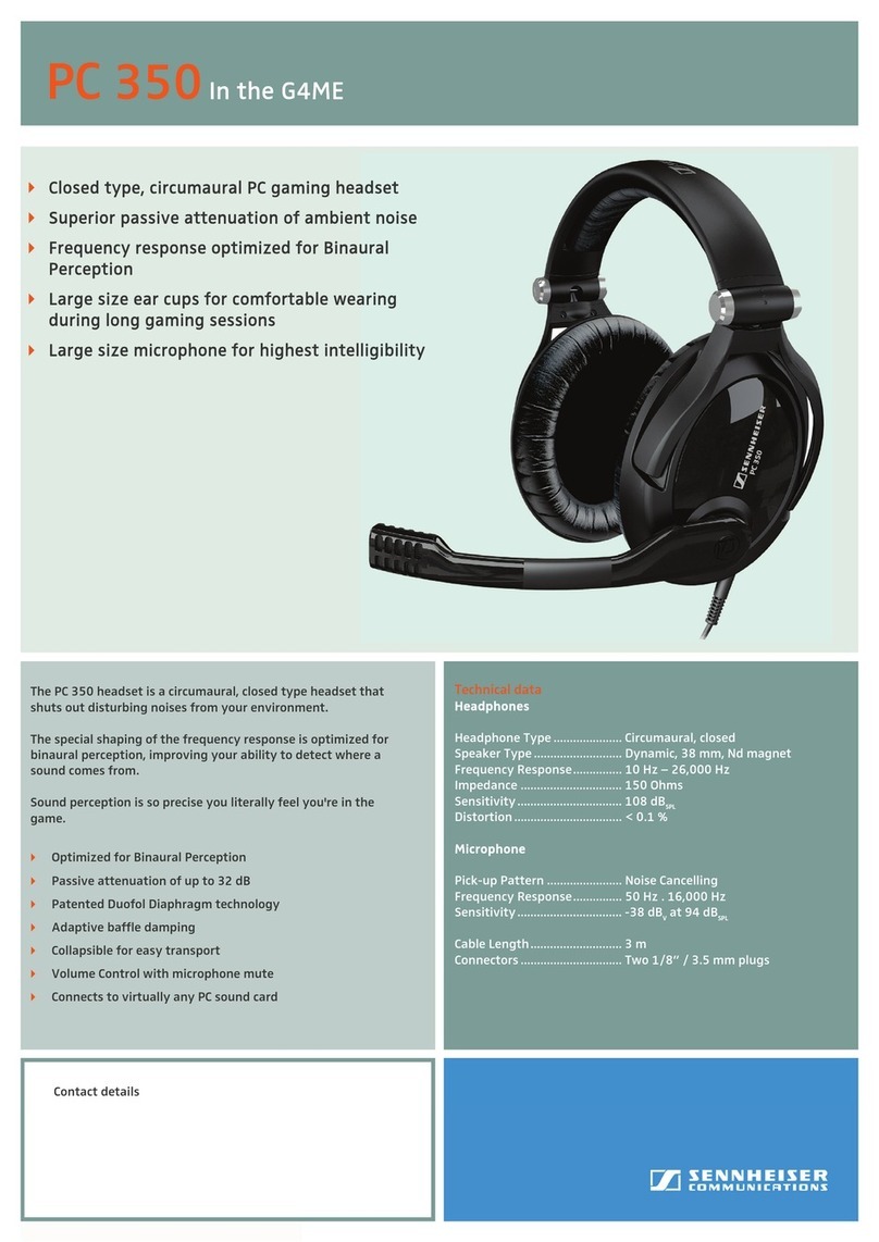 Sennheiser Headphone PC 350 brochure