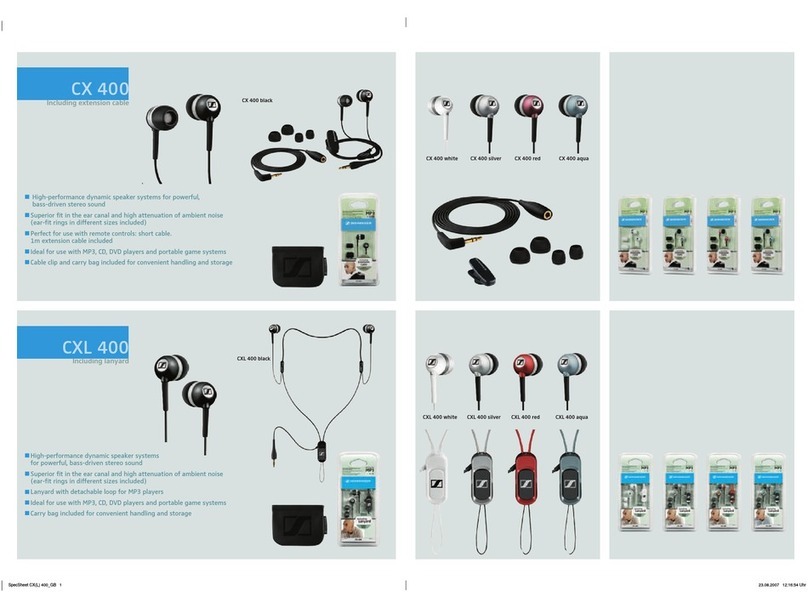 Sennheiser Headphone CXL 400 brochure