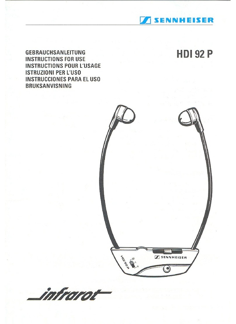 Sennheiser HDI 92 P User manual