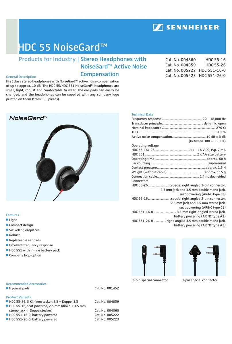 Sennheiser HDC 55 User manual