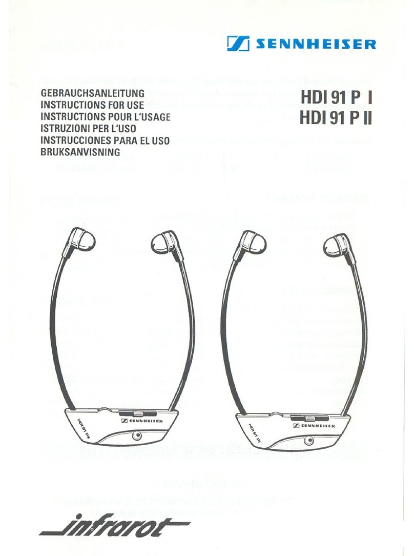 Sennheiser HDI 91 PI User manual