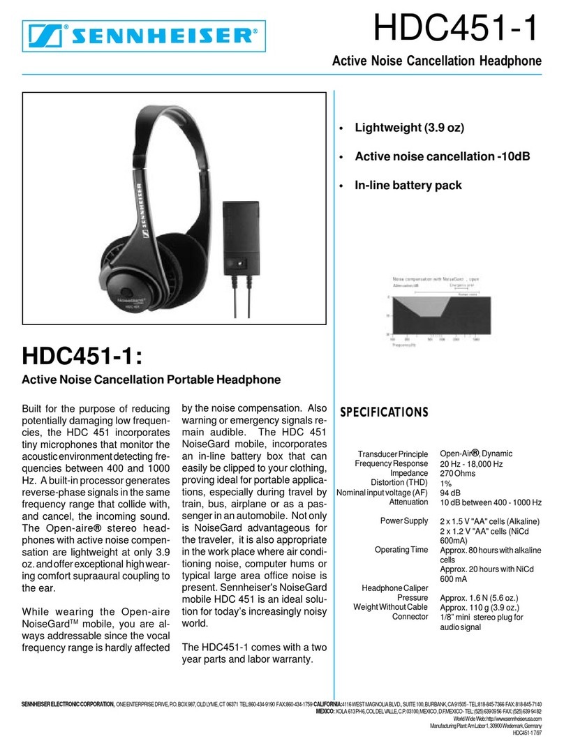 Sennheiser HDC 45-26 User manual