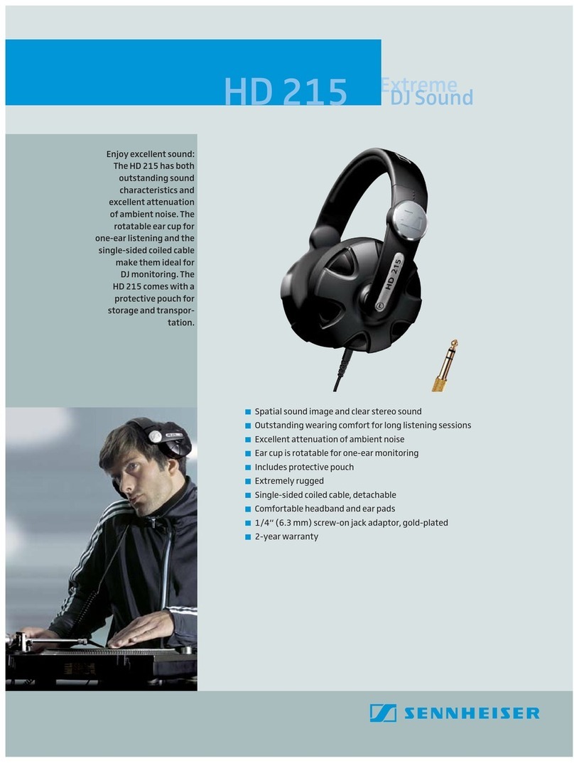 Sennheiser HD HD 215 Specification sheet