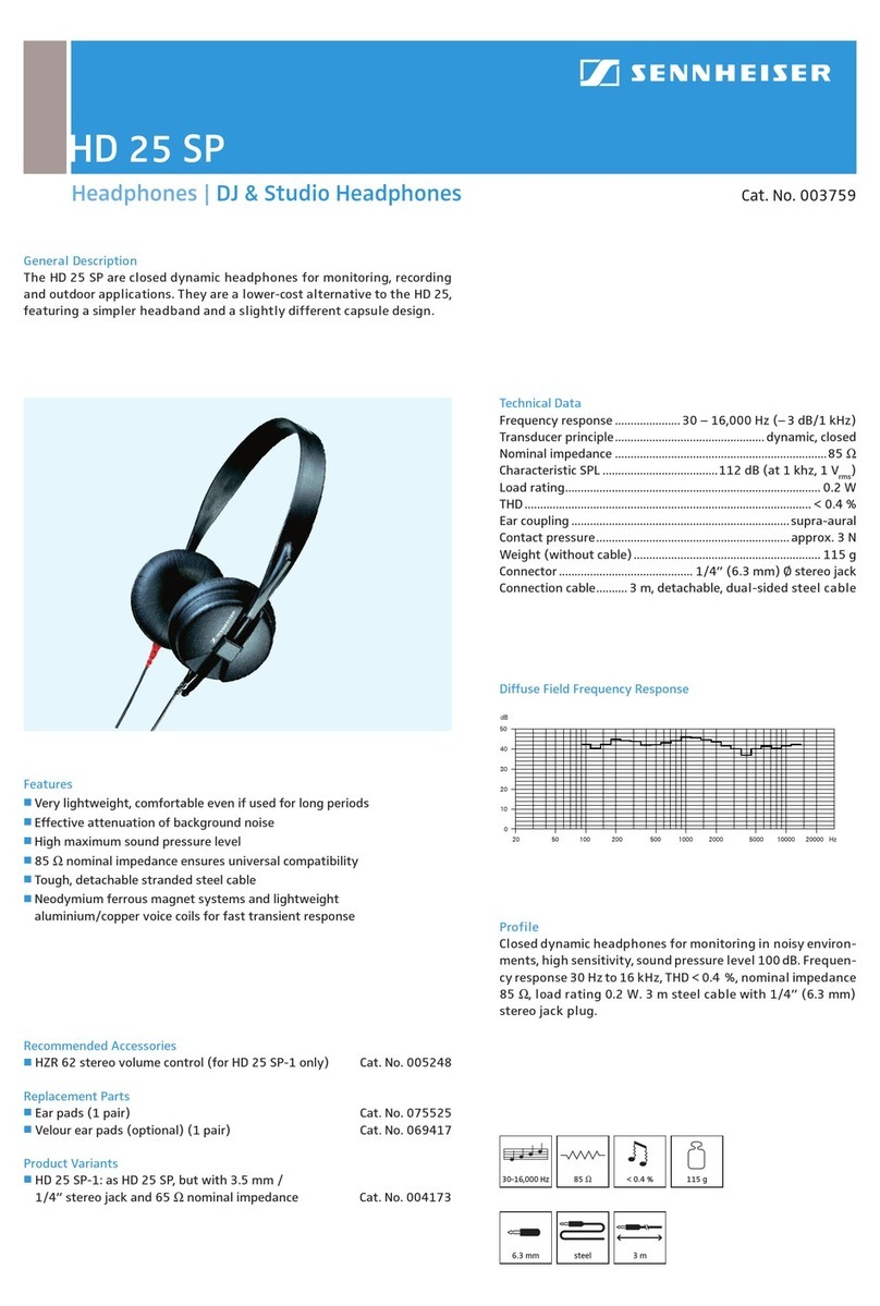 Sennheiser HD HD 25SP User manual
