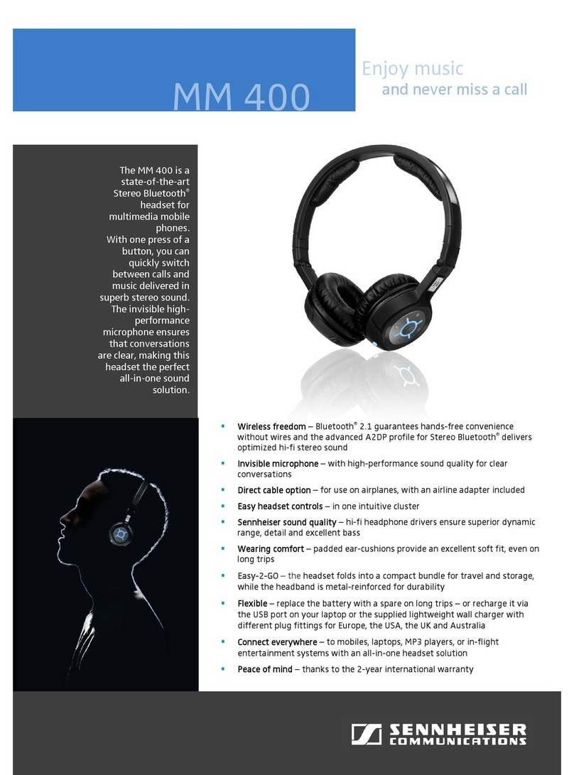 Sennheiser MM 400 Specification sheet