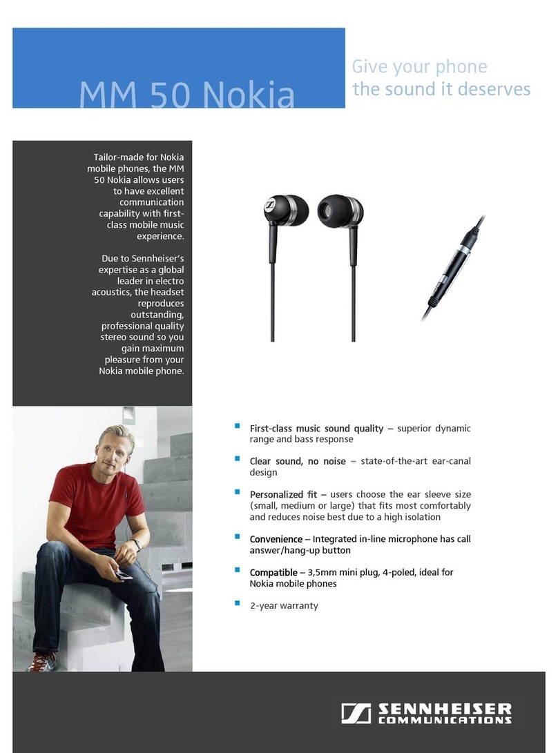 Sennheiser MM MM 50 Nokia User manual