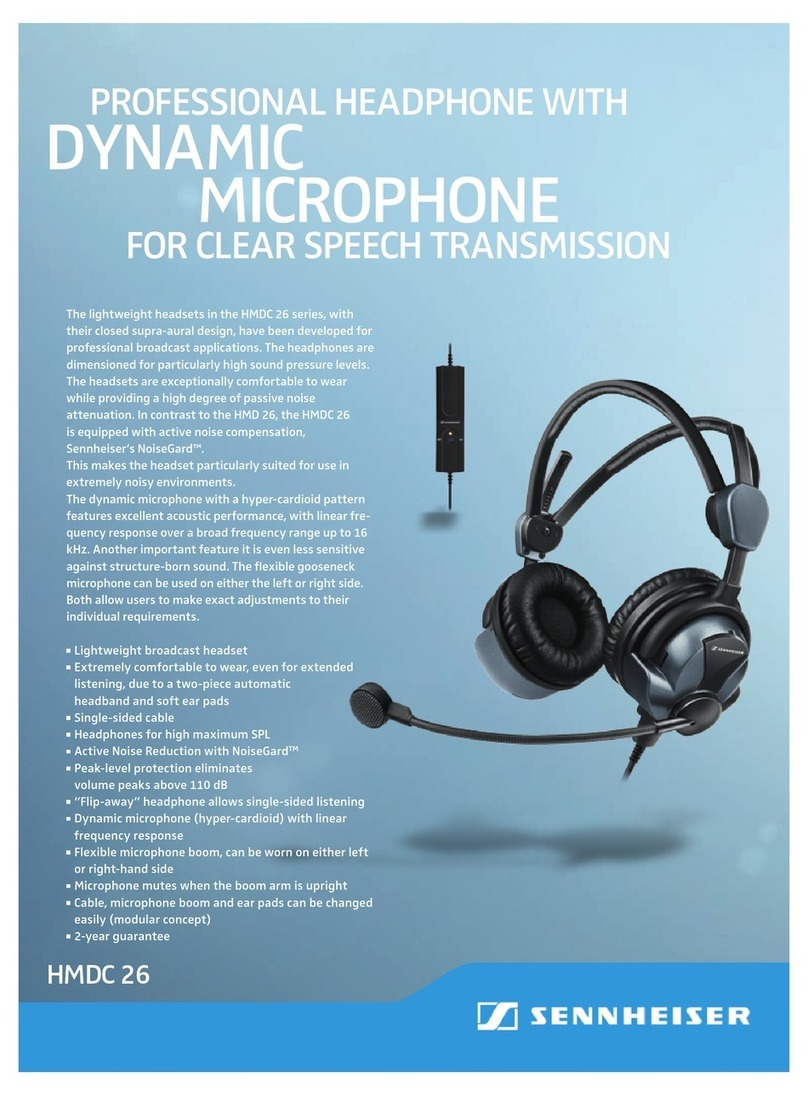 Sennheiser HME 26-100-7 Technical data