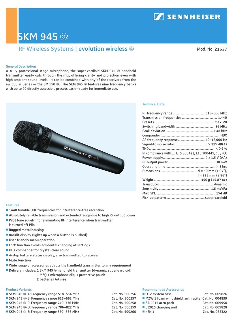 Sennheiser SKM 945 Specifications