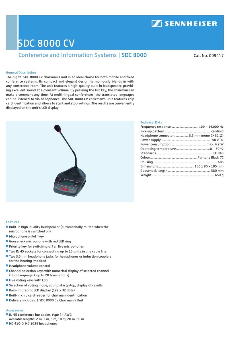 Sennheiser SDC 8000 CV User manual Sennheiser SDC 8000 CV User manual