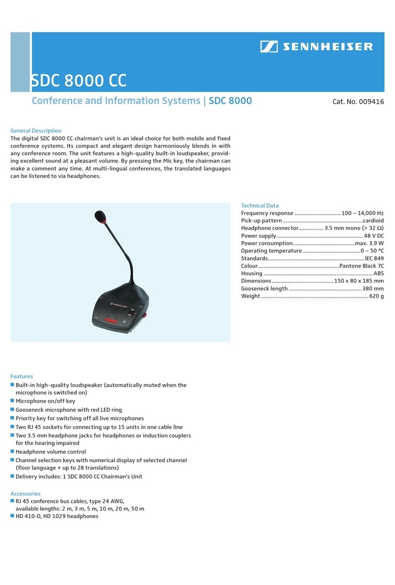 Sennheiser SDC 8000 CC specification