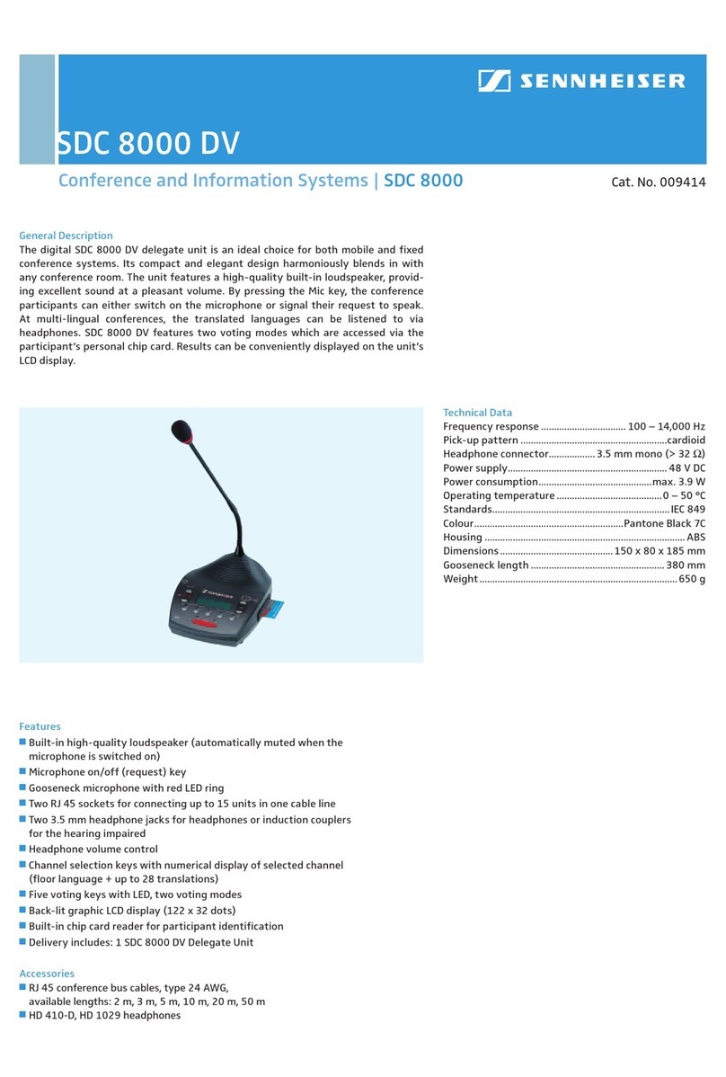 Sennheiser SDC 8000 DV specification