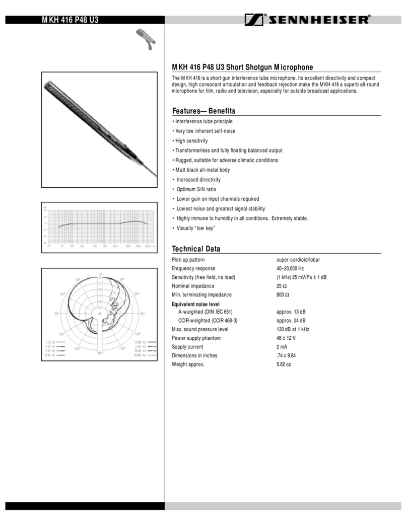 Sennheiser MKH 416 P 48 U Specification sheet