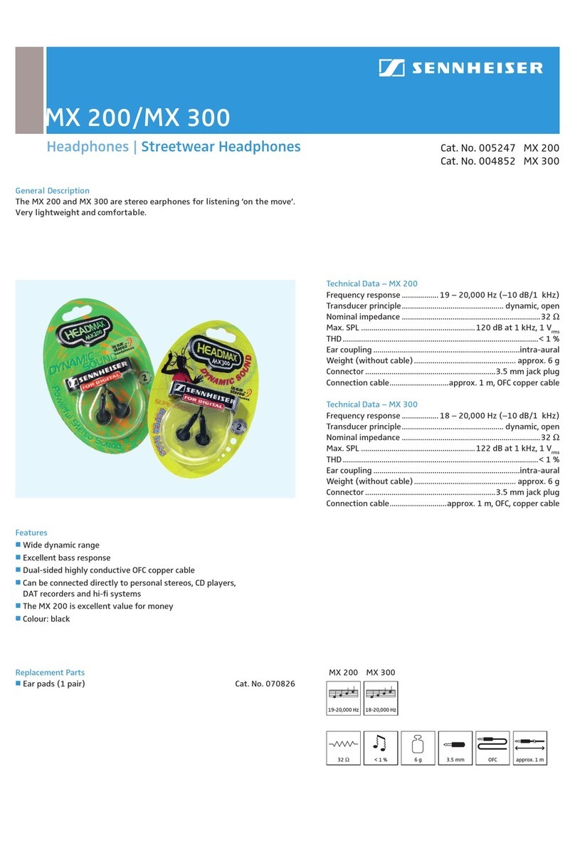 Sennheiser MX 300 Specifications