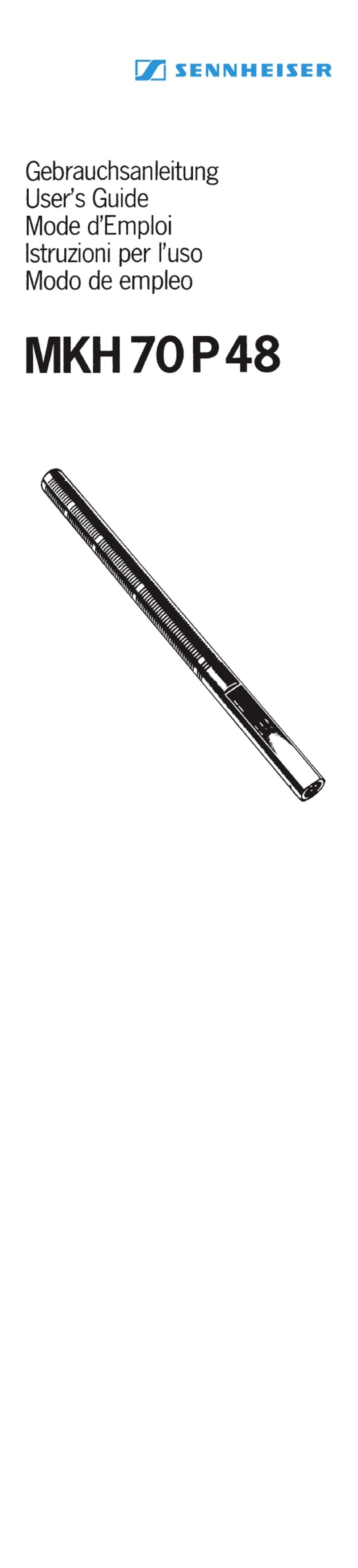 Sennheiser MKH 70 P 48 user guide