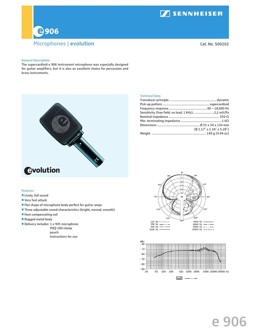 Sennheiser Evolution E 906 User manual Sennheiser Evolution E 906 User manual