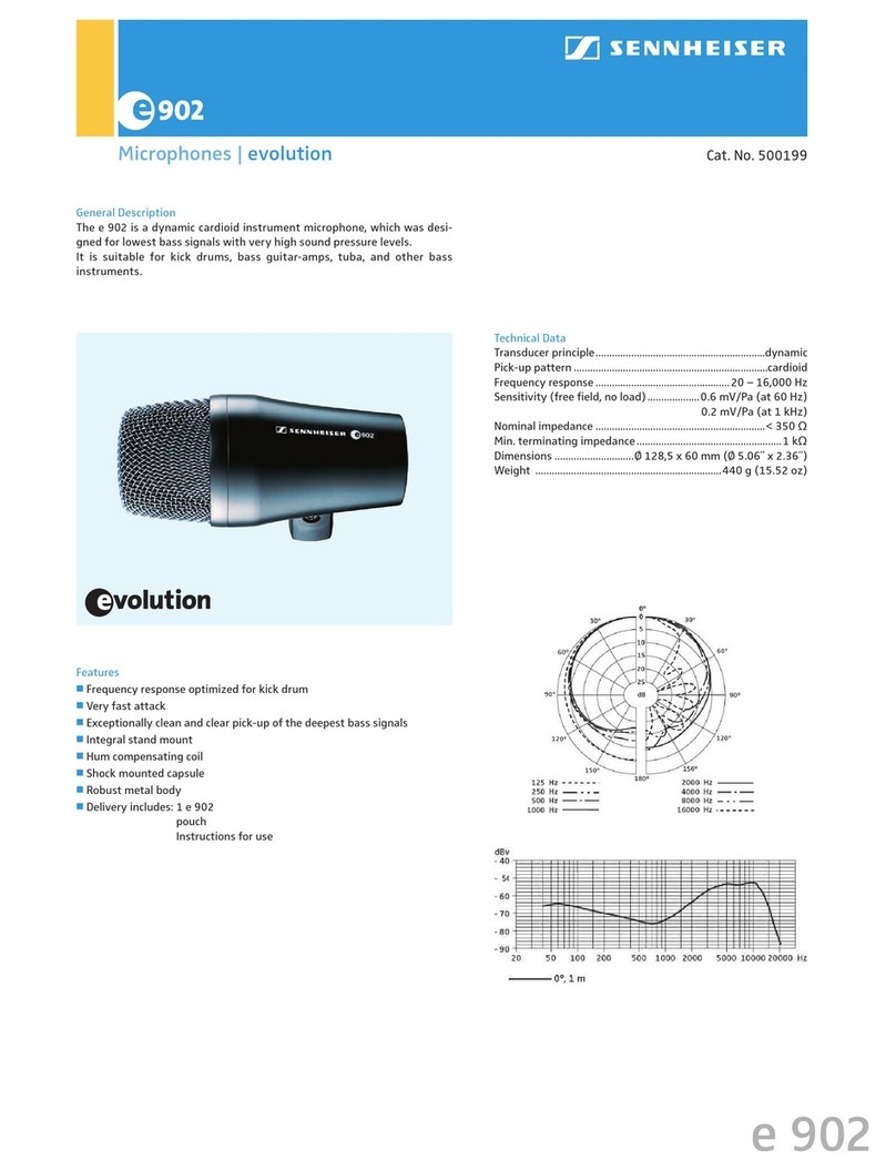 Sennheiser Evolution E 902 Specification sheet