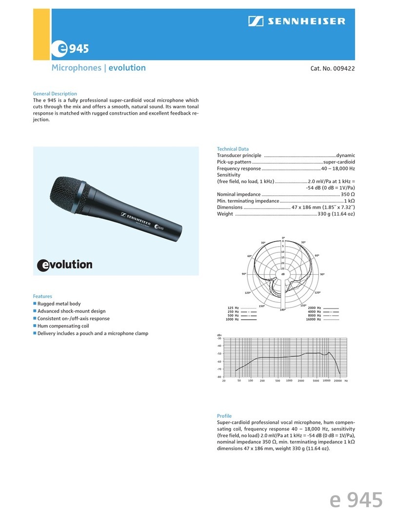 Sennheiser evolution E945 Specification sheet