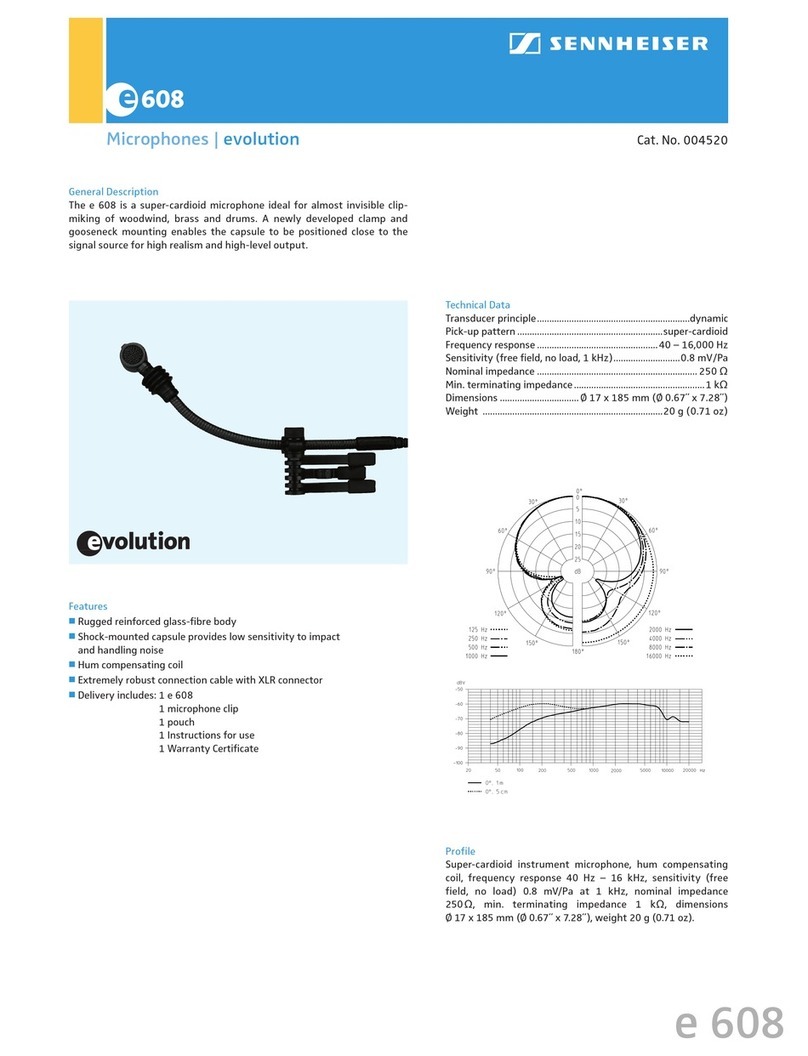 Sennheiser Evolution 004520 Specification sheet