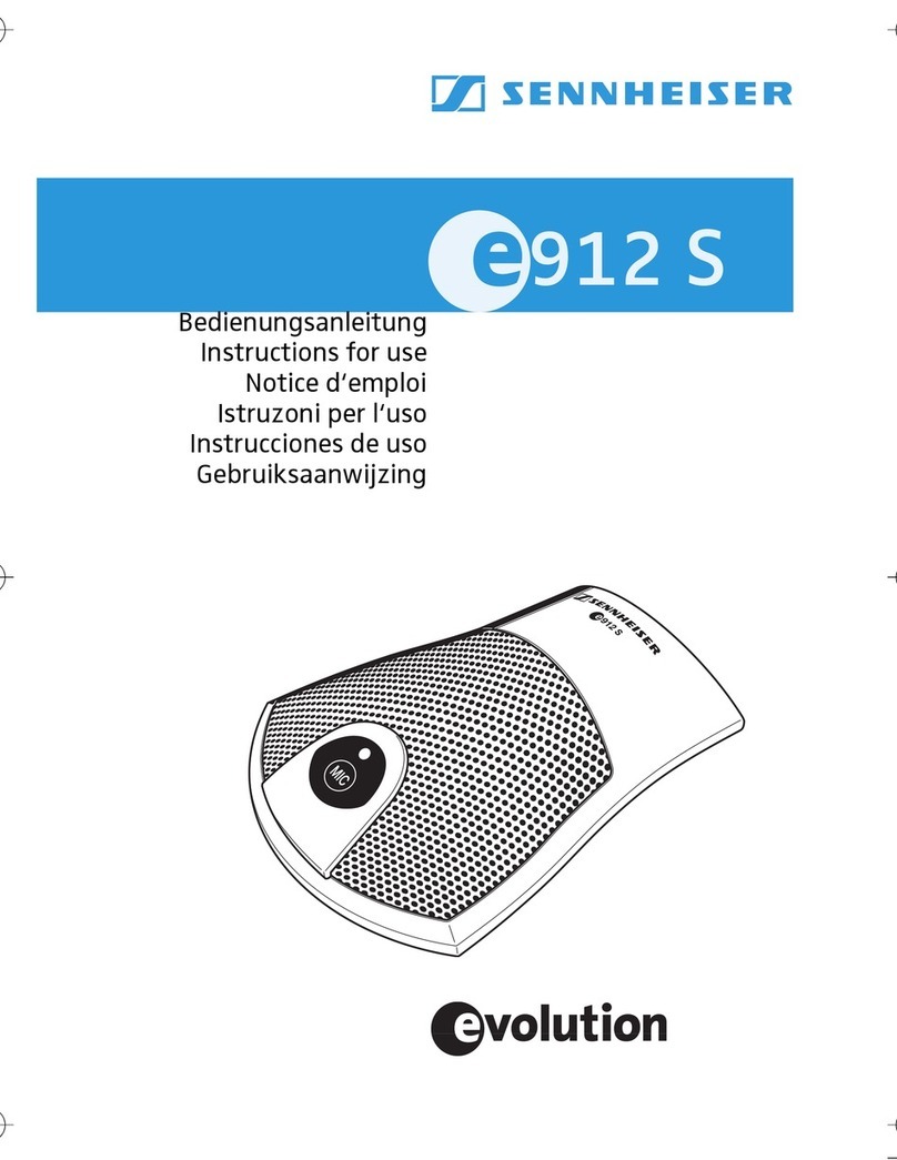 Sennheiser E 908-T-EW Bedienungsanleitung