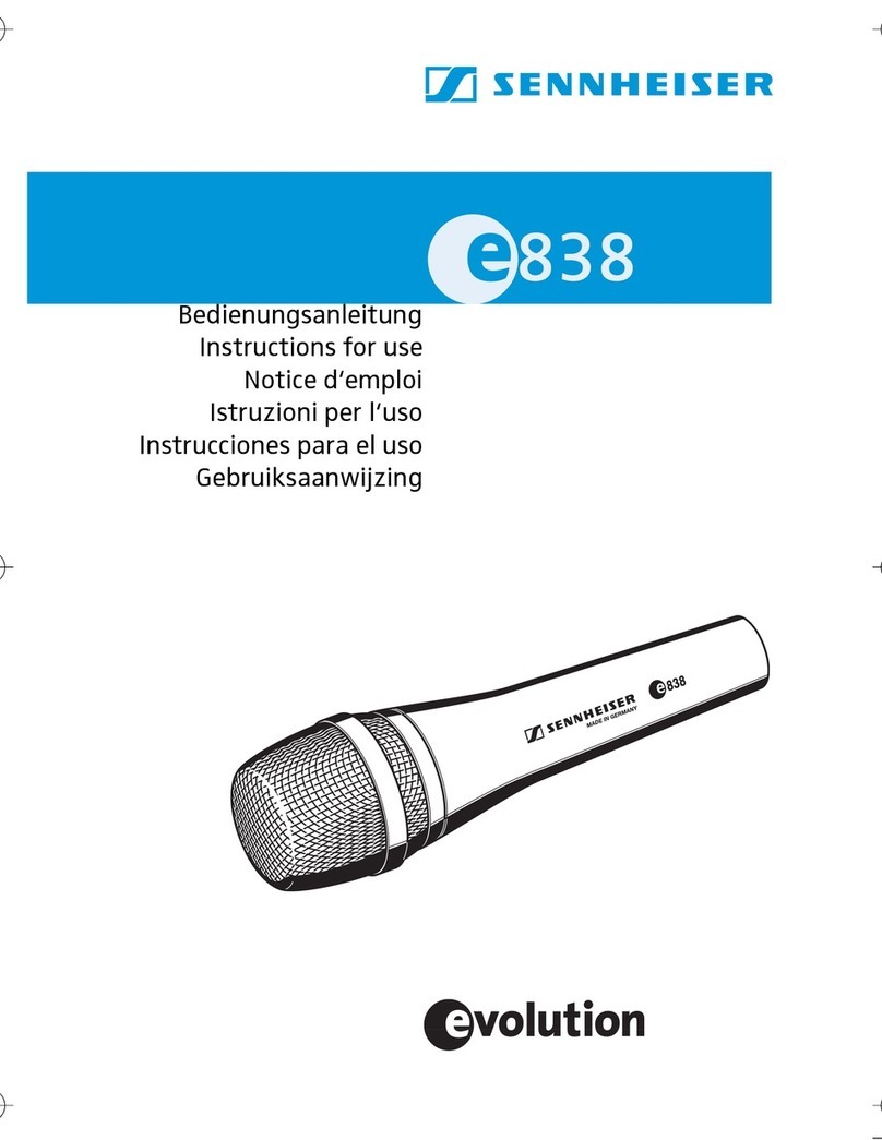 Sennheiser e838 Instructions for use