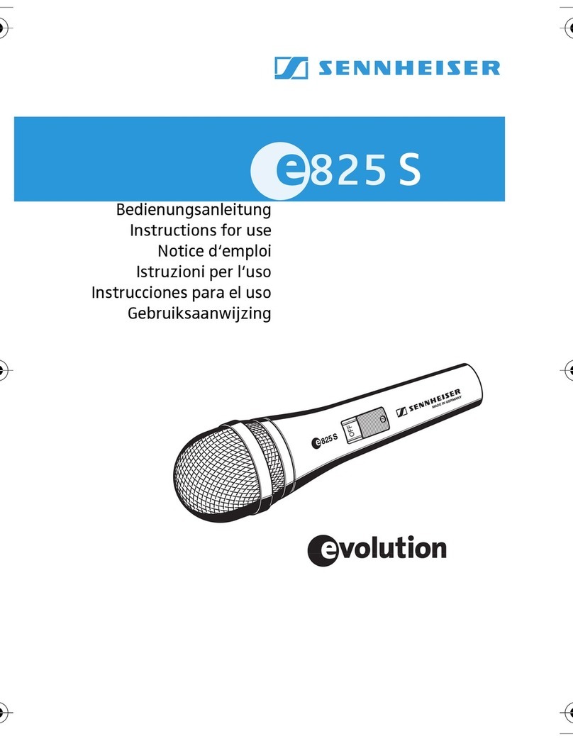 Sennheiser E 825 S - ANNEXE 787 User manual