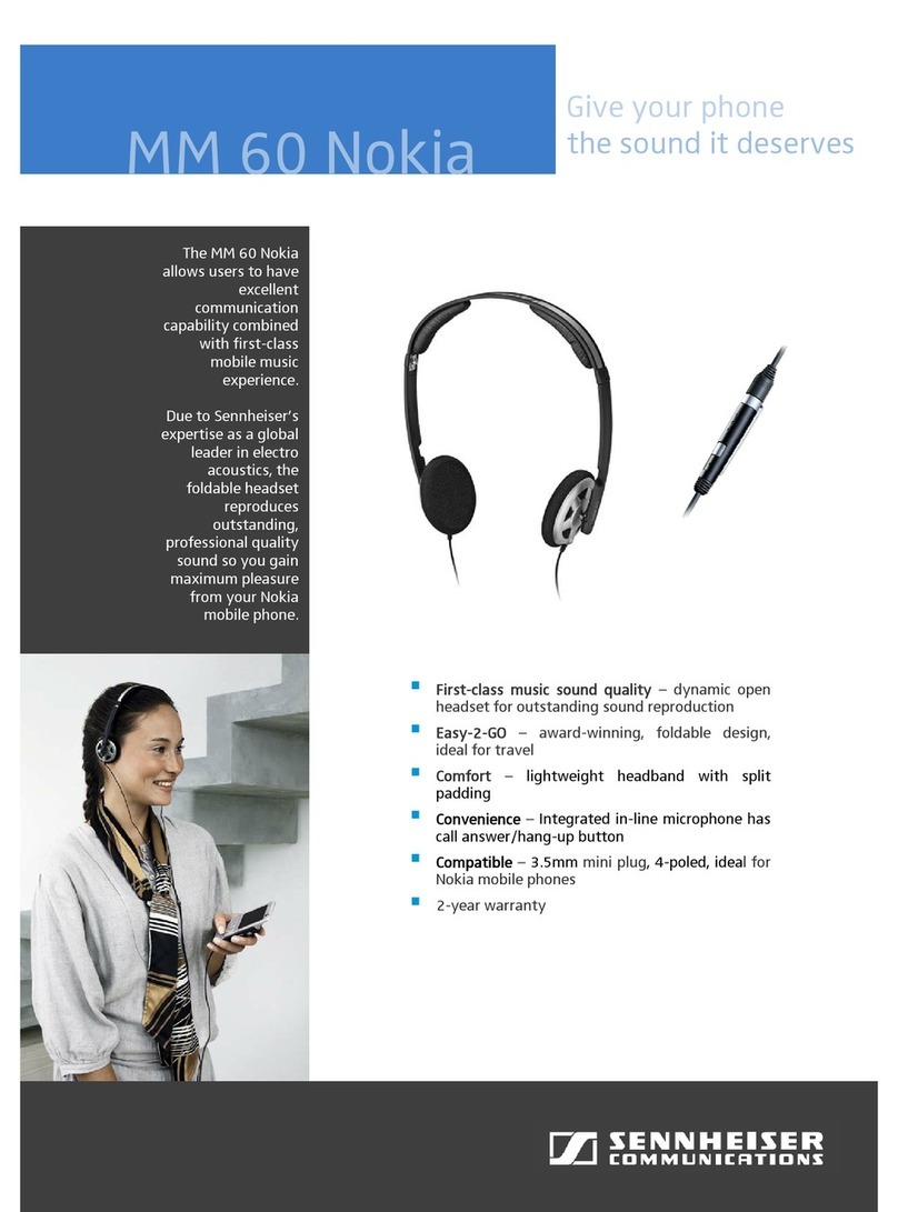 Sennheiser m@m 60 User manual Sennheiser m@m 60 User manual
