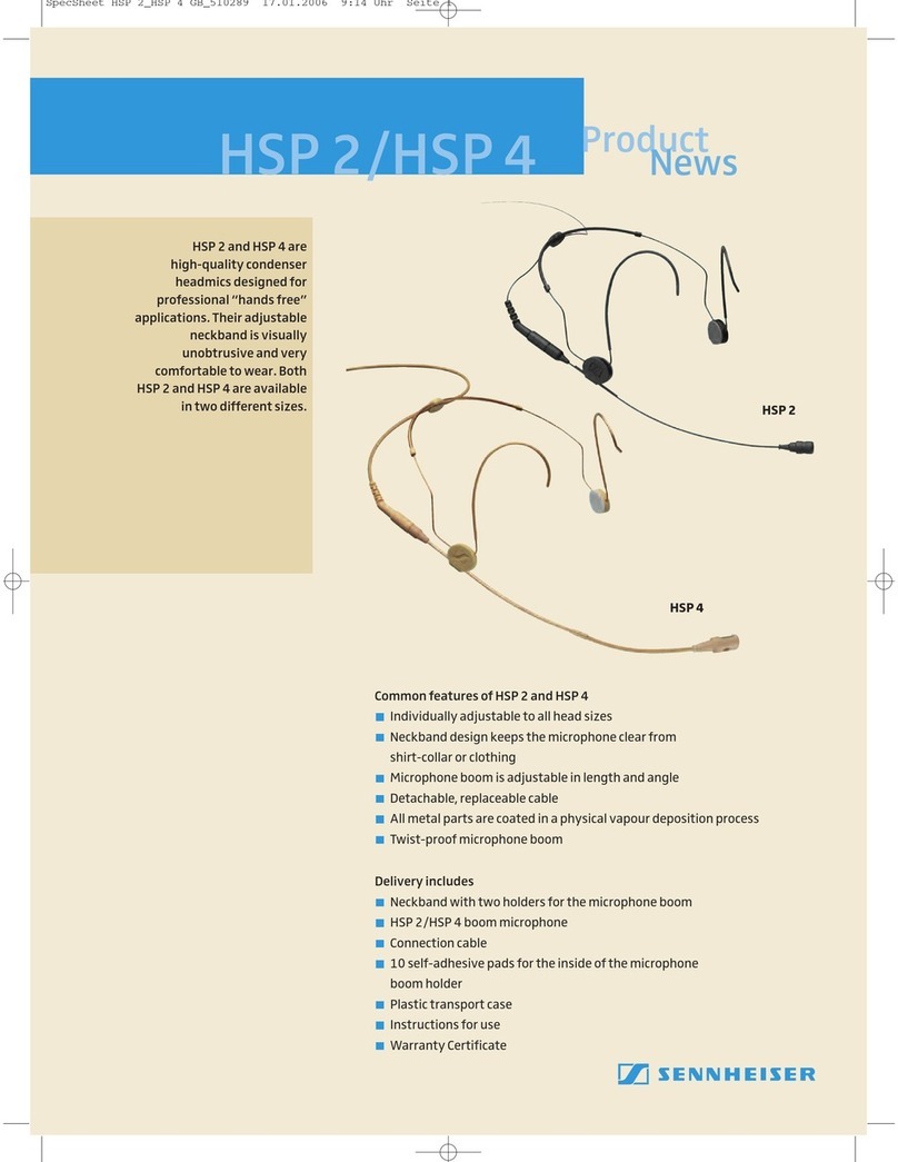 Sennheiser HSP 2 Instructions for use