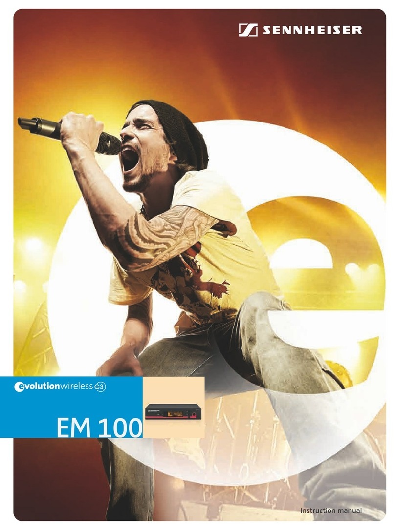 Sennheiser evolution wireless series EM 100 instruction manual