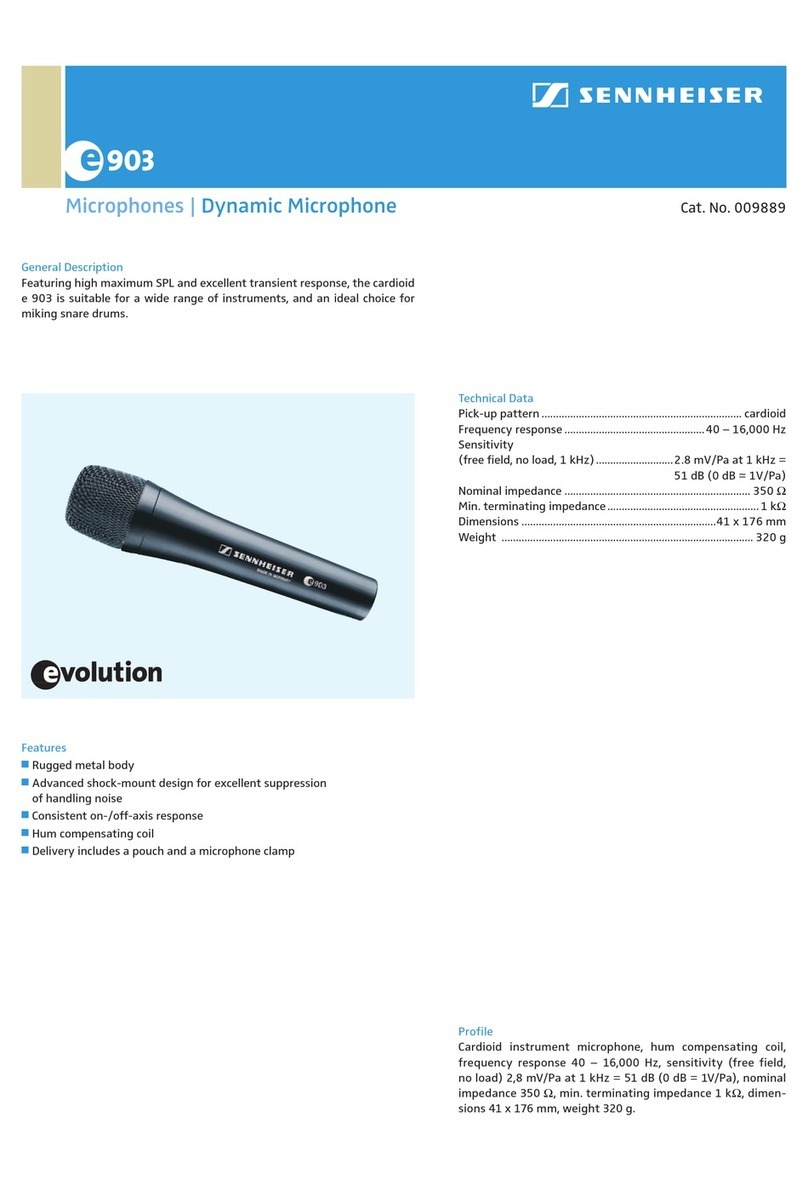 Sennheiser E 903 Technical data