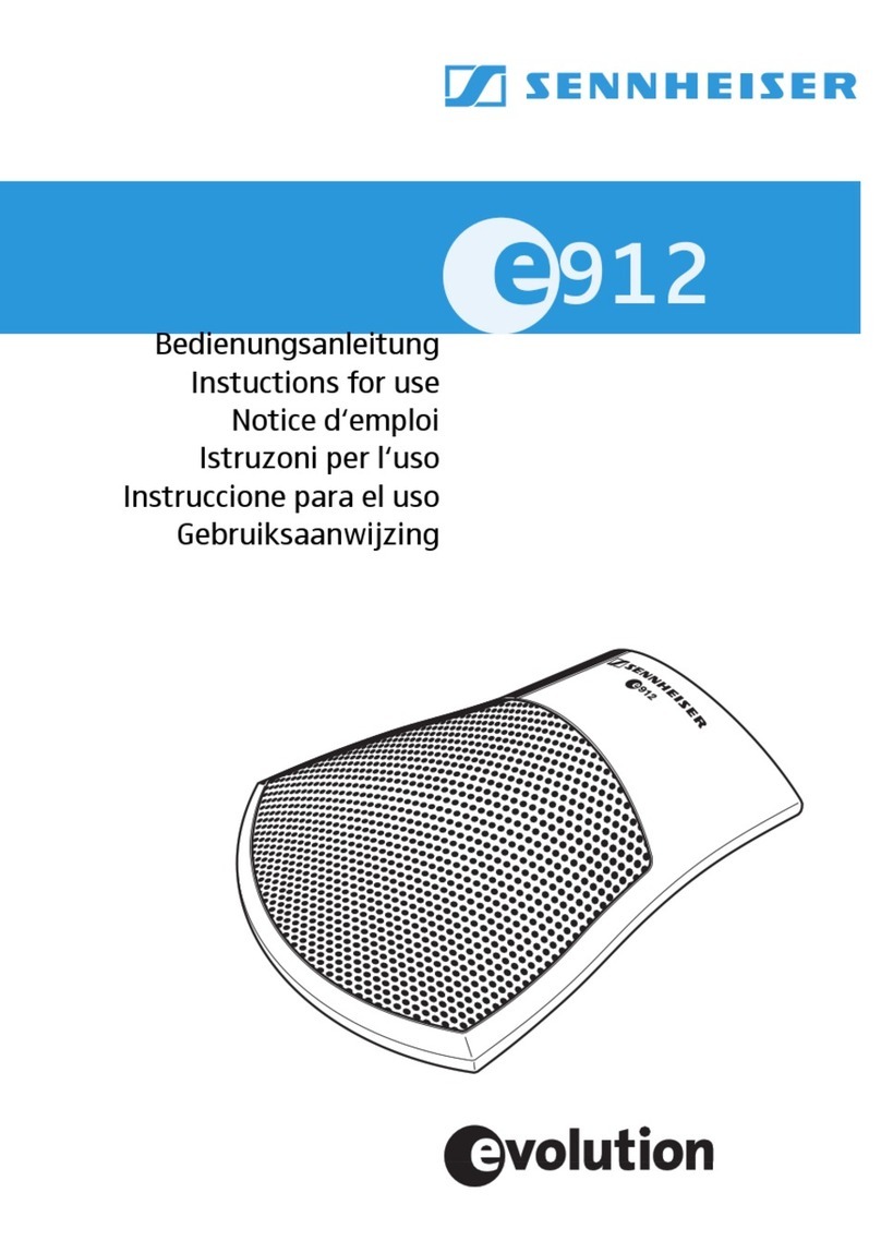 Sennheiser Evolution e 912 Operation and maintenance manual